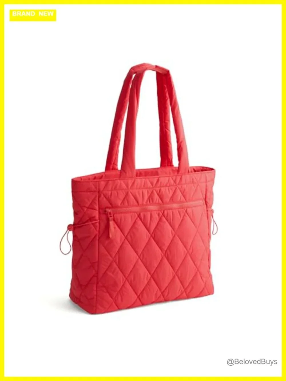 Featherweight Recycled Nylon Diamond-Quilted Zip Tote Bag, Lightweight 22L